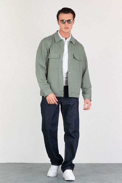 HLT JEANS Blaue, gerade, locker sitzende Jeans für Herren – Raw-Denim-Hose aus 100 % Baumwolle DALLAS