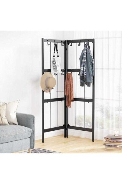 Zizuva Tasarım Duvara Monte Siyah Askılık