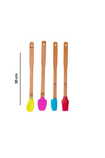 Bambum Zolly Large Set of 4 Bamboo Spatulas