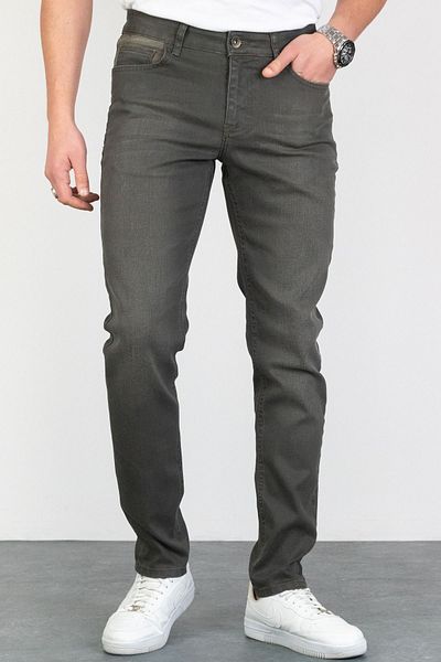 HLT JEANS Khaki Slim Fit Lycra Denim Jeanshose für Herren Hltvalkhi