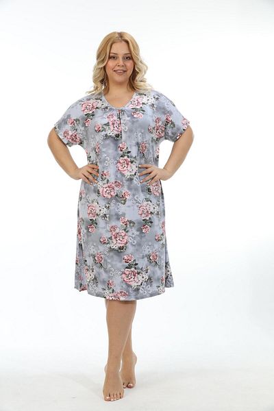 Etoile Bamboo Plus Size Women's Nightgown Dress - 72527