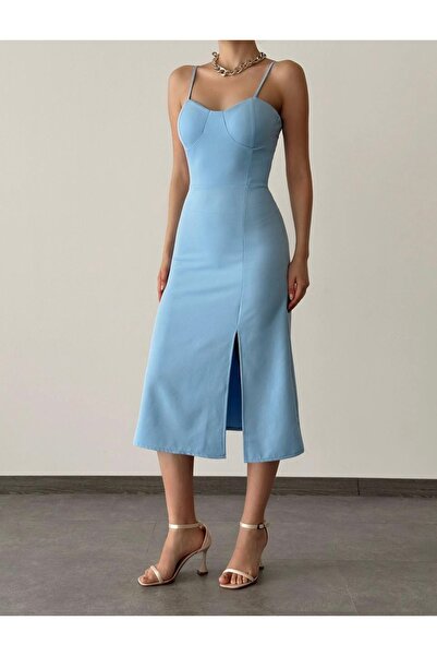 LİSAA BUTİK ROCHIE GLOPLU ATLAS TESTURA DIMI MĂRIME CU SLIT