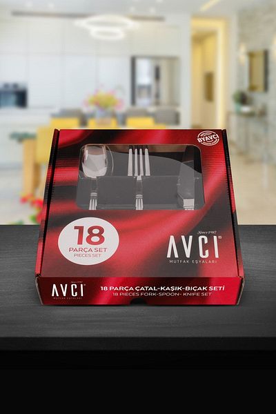 Avcı Yakamoz 18 Piece Cutlery Set