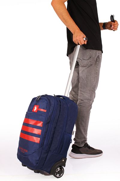 U.S. Polo Assn. U.S. Polo Assn 20006 - Large Volume Wheeled Travel Backpack DARK BLUE