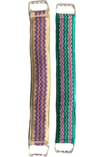 Bora منشفة حمام طويلة بمقبض منشفة للظهر 2 قطعة