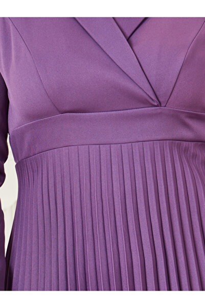 Styli Plus Long Sleeve Blazer Midi Dress