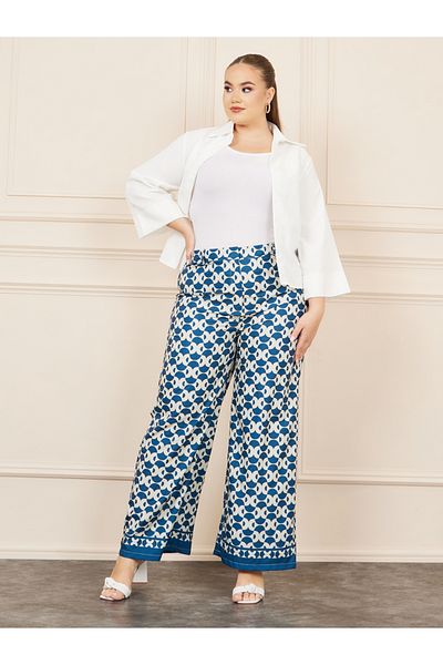 Styli Abstract AOP Wide Leg Pant