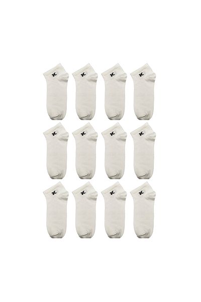 KAYSSOCK 8 Pack White Men's Booties Socks