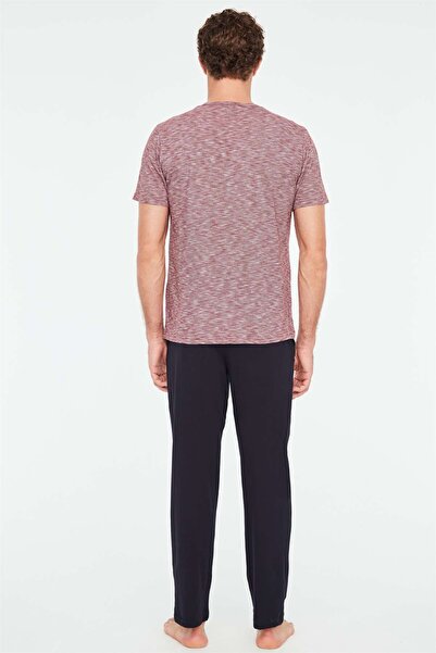 Mod Collection - Erkek Mürdüm Patlı Pijama Takımı