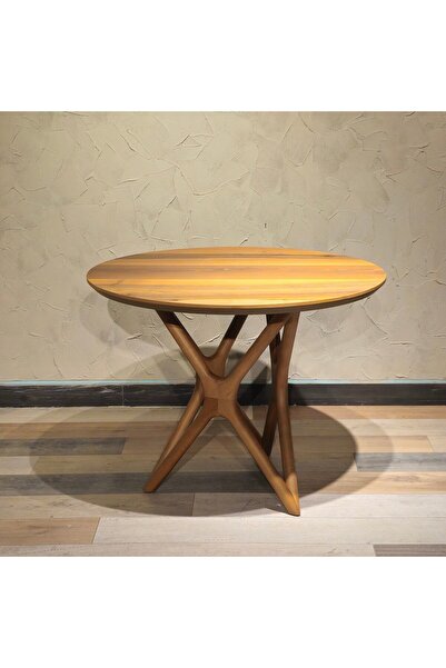 METSAN AKSESUAR Yıldız Ayak Yuvarlak Ahşap Yemek Masası