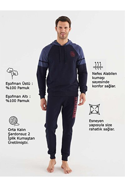 Mod Collection Erkek Lacivert Eşofman Takım
