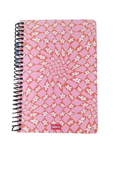 Colornote Papirüs Papirüs Çiçek Spiralli  Sert Kapak 16X23 100 yaprak Kareli