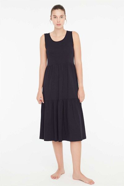Mod Collection Γυναικείο φόρεμα με μηδενικό μανίκι Navy Blue 3c8t8n4