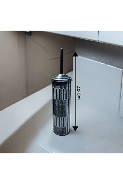 LUCKYHOMES 8 Lt Tumbled Painted Trash Can with Pedal, Country Bathroom Set, Wc Brushed Bathroom Set