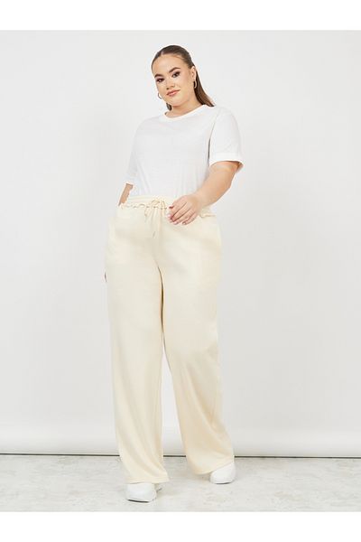 Styli Drawstring Waistband Wide Leg Joggers
