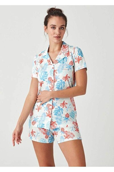 MOD Kadın Mavi Şort Takım 3465