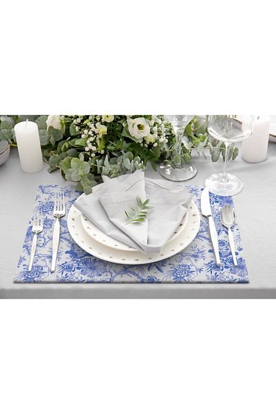Adawall Set de 4 servicii americane din stofa Blue Garden 35x50cm