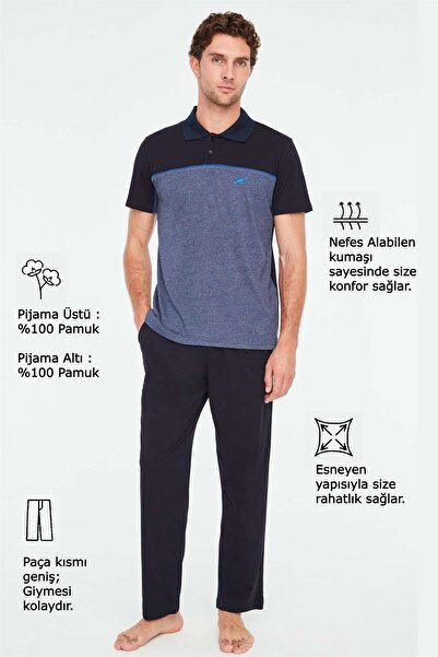 Mod Collection - Erkek Lacivert Pijama Takımı