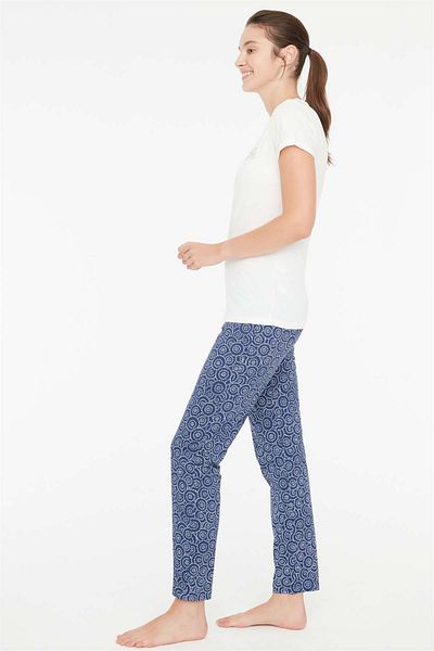 Mod Collection - Set de pijamale cu plăcuță ecru pentru femei