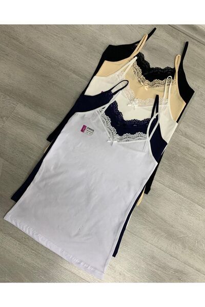 Miss Lucy قميص داخلي من الدانتيل المختلط مكون من 5 قطع من قطن ليكرا