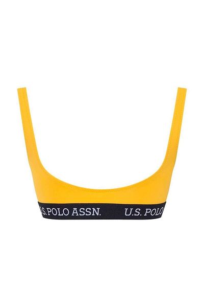 U.S. Polo Assn. Women's Yellow U-Neck Bralette Bikini Top