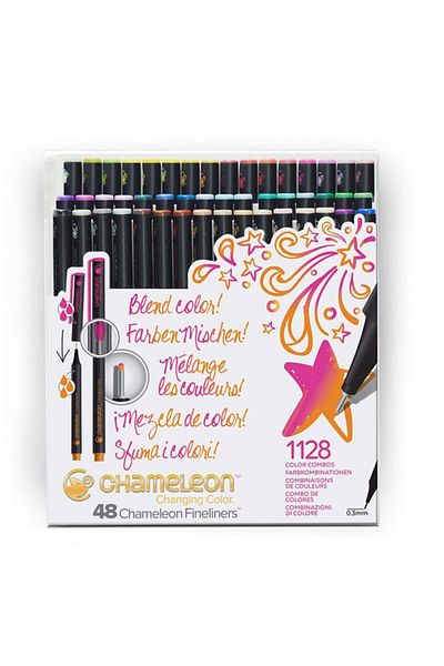 Chameleon Fineliner Multi Color System Pen 0.3mm 48pcs Brilliant