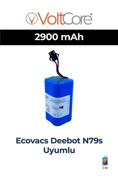 VoltCore Ecovacs Deebot N79s Uyumlu Robot Süpürge Bataryası 2900 Mah Pil Vc