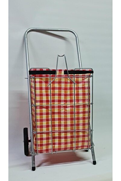 Mavienerji Katlanır Pazar Arabası Kalın Telli Iki Tekerlekli 30x90 Cm Gri