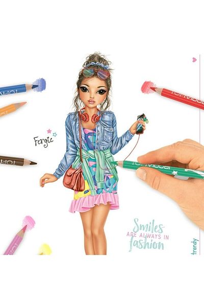 Top Model Create Your Coloring Book Design Notebook
