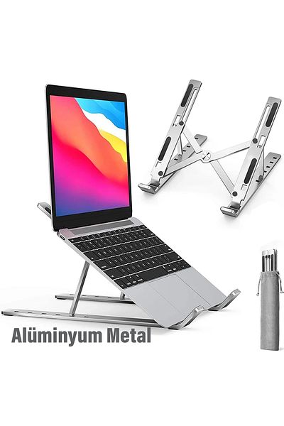 EXENAR Aluminum Foldable Adjustable Tablet Stand - for Desktop Laptop Notebook Laptop