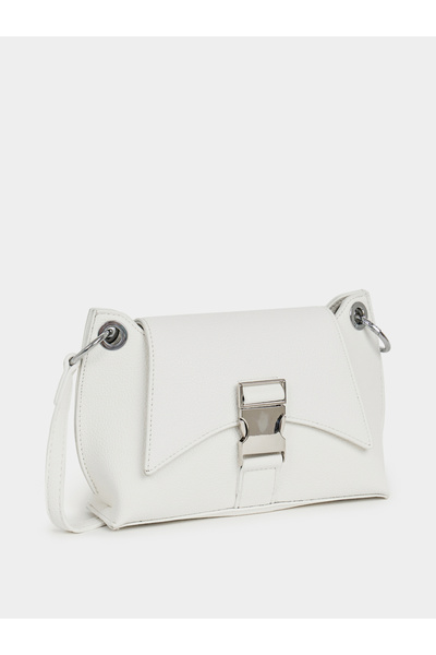 Styli Metal Buckle Detail Flap Crossbody Bag