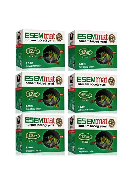 Esemmat 12 Ay Etkili Hamam Böceği Yemi 4 Adet x6