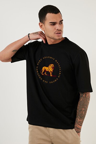 offsidesign تي شيرت للجنسين أصفر أحمر مروحة عين الأسد الخاصة بي تصميم حياة مخ...