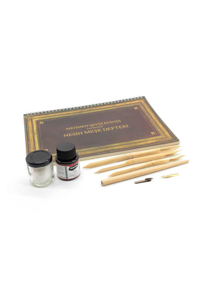 GVN ART Mehmet Şevki Efendi Harfleri İle Meşk Defteri Hat - Kaligrafi Seti