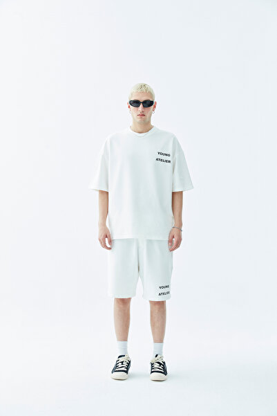 VAMOSCLO YOUNG ATELIER PRINTED SHORTS SET ECRU