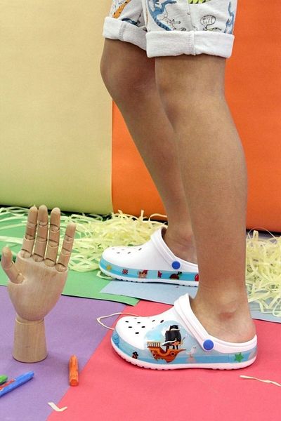 AlbiShoes Boys Crocs - Captain Patterned Beach Pool Sea Sandals with Non-Slip Soles