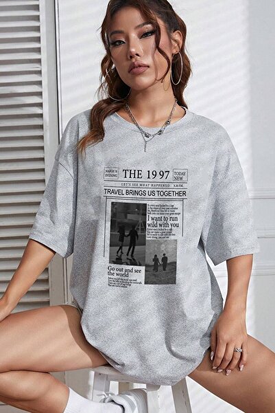 trendypassion Tricou unisex cu imprimeu de călătorie 1997