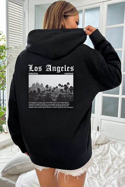 trendypassion Унисекс суичър с щампи Los Angles