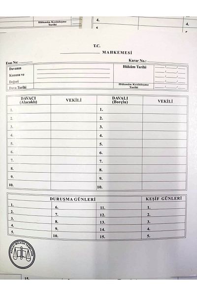 İKRACENTER White Lawyer Baro File - 100 Pieces