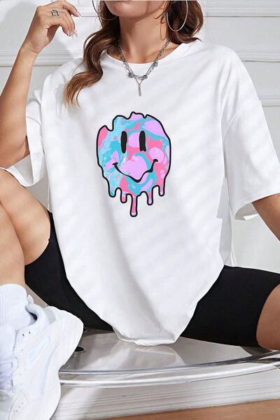 trendypassion Tricou unisex cu design imprimat Smile
