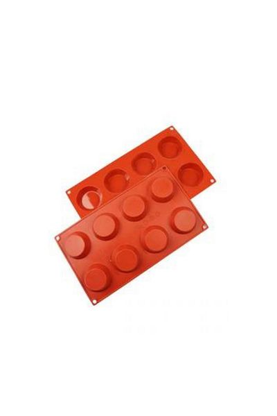 hobs Circle Tartolet Silicone Mold Chocolate Muffin Soap Scented Stone Candle Epoxy Mold 8 Holes