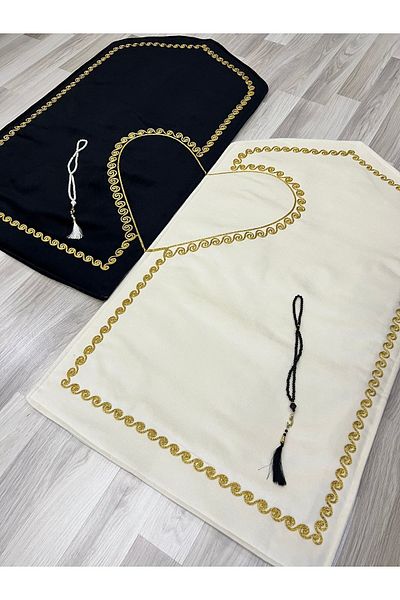 AYHANHOME Bride and Groom Bundle - Heart, Prayer Rug Paired, Double Prayer Rug with Rosary, Gift Dowry Holder