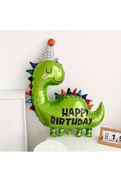 Parti Station Dinosaur Happy Birthday Foil Balloon, Cute Dinosaur Theme Birth...