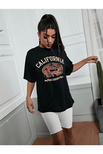 SMYRNA GİYİM Γυναικείο μπλουζάκι California Printed Oversize