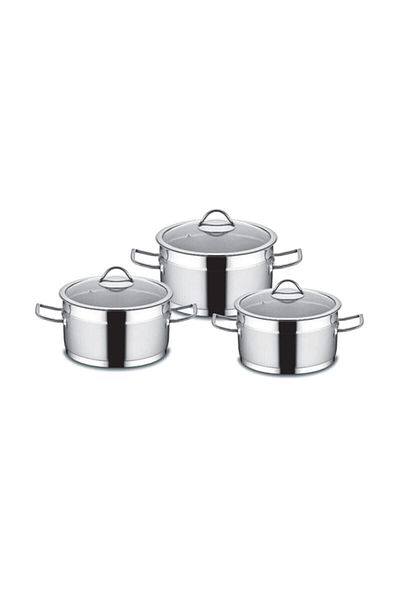 Kahramanlar 6-Piece Glazed Steel Large Cookware Set