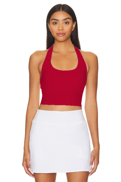 By Kul Design Women's - Halter Neck Jersey Crop Top