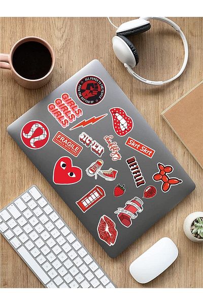 AR Sticker - Σετ αυτοκόλλητων tablet για φορητό υπολογιστή Vsco Red 3