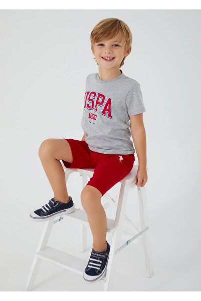 U.S. Polo Assn. Set Bermude Grey Melange pentru băiat