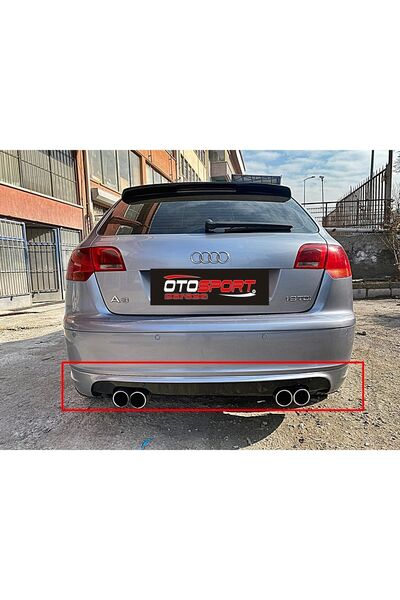 OTOSPORT Audi A3 Sportback Arka Tampon Eki Karlık Fiberglass Boyasız
