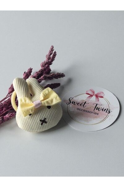 Sweet twins accessories مشبك مطاطي على شكل قوس أرنب